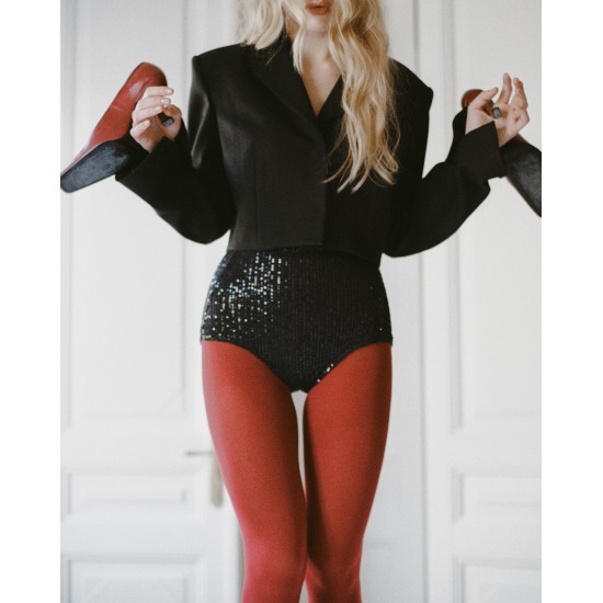 Трусики из пайетки Черный