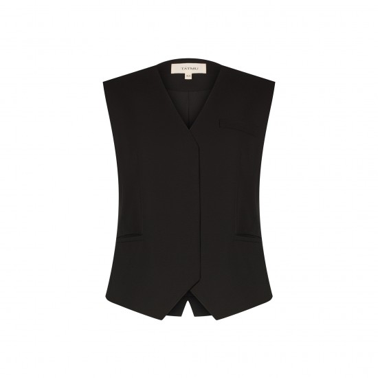 Жилет с потайной застежкой Черный