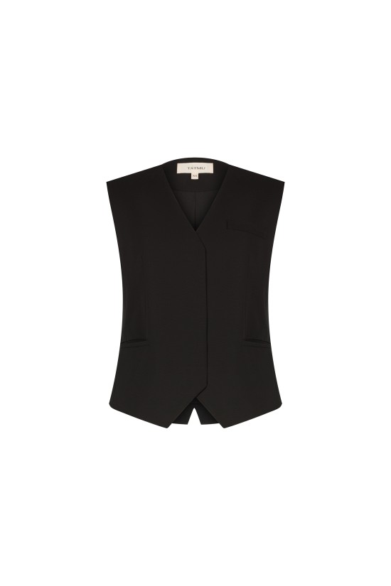 Жилет с потайной застежкой Черный