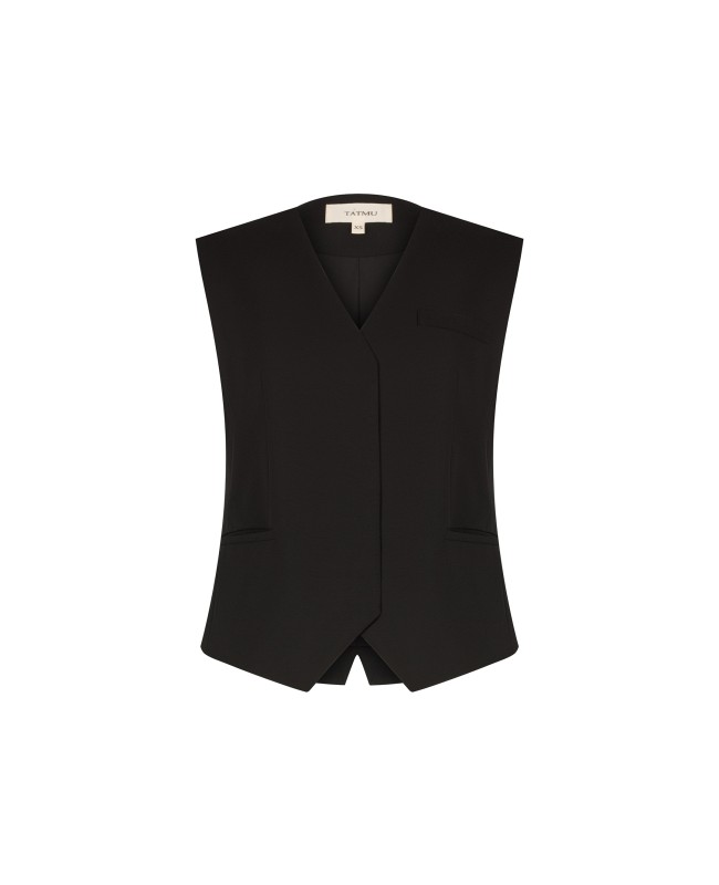 Жилет с потайной застежкой Черный