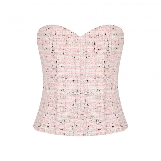 Корсет укороченный из твида