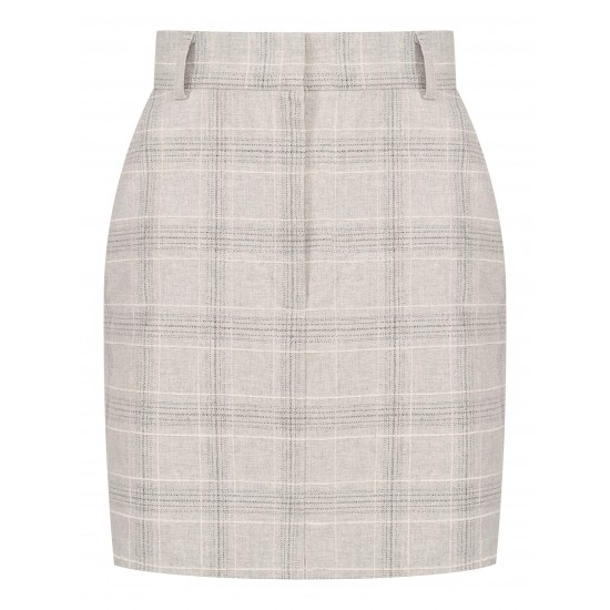 Юбка мини Серая клетка