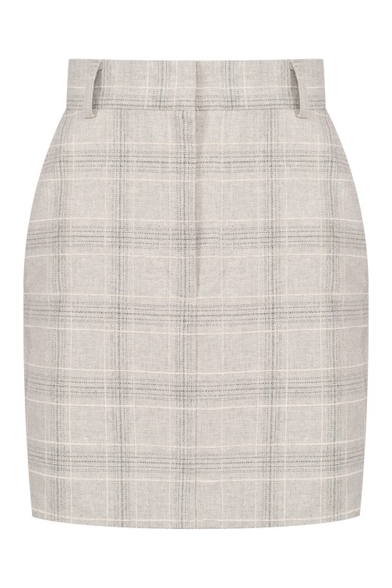 Юбка мини Серая клетка