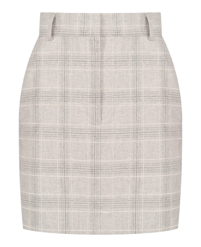 Юбка мини Серая клетка