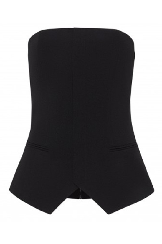 Корсет планка черный из костюмной ткани