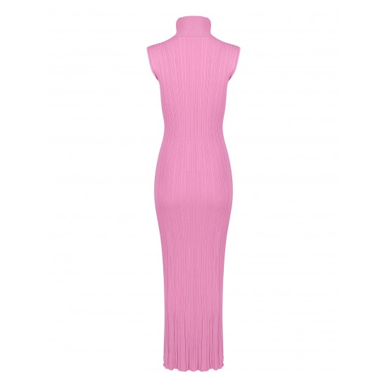 Платье вязаное без рукавов Фуксия