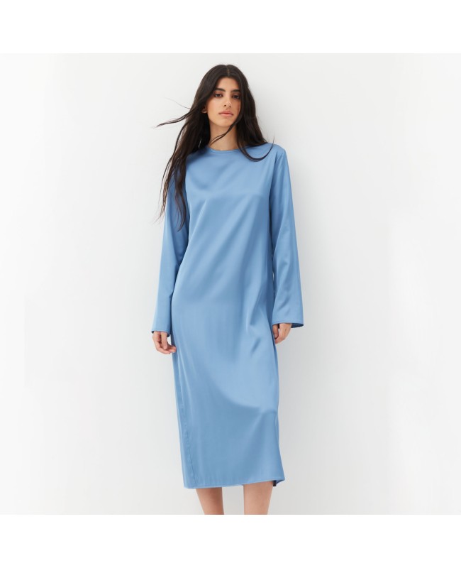 Платье прямого кроя  Голубой