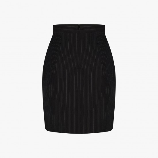 Юбка мини с разрезом спереди 