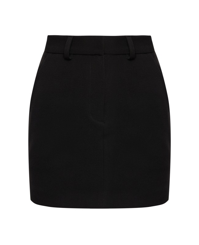 Юбка мини из костюмной вискозы Черный