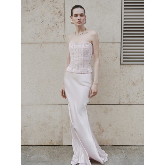 Корсет укороченный из твида