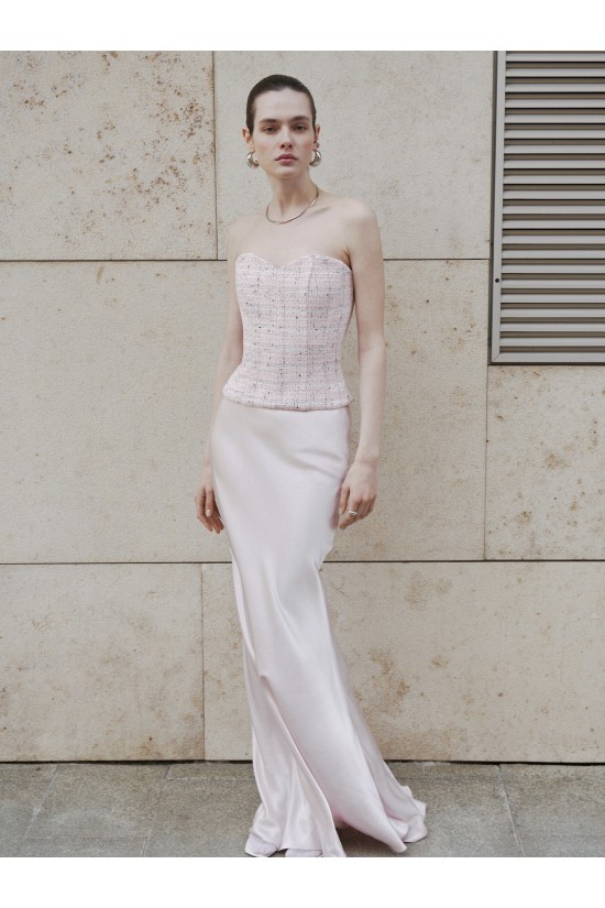 Корсет укороченный из твида