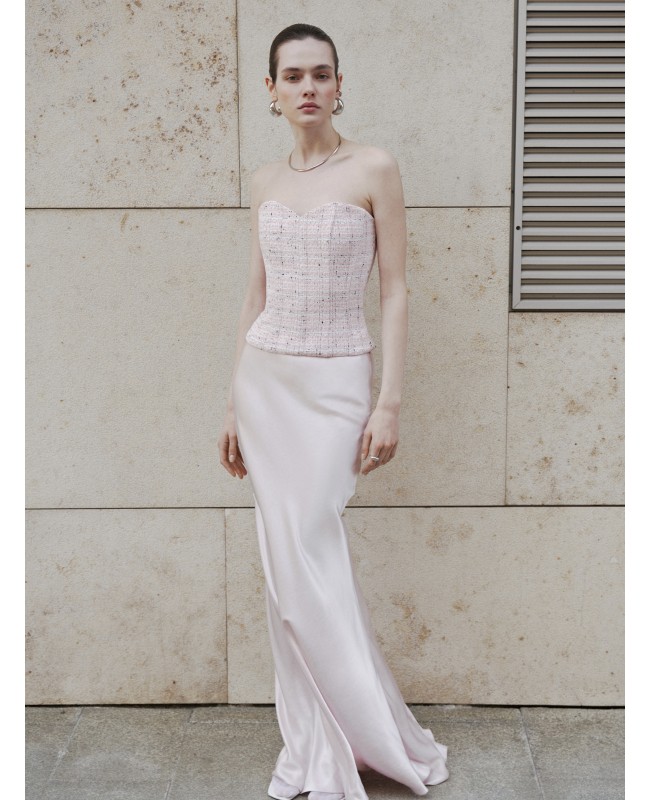 Корсет укороченный из твида