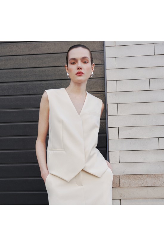 Жилет с потайной застежкой Айвори