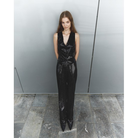 Брюки на резинке c пайетками