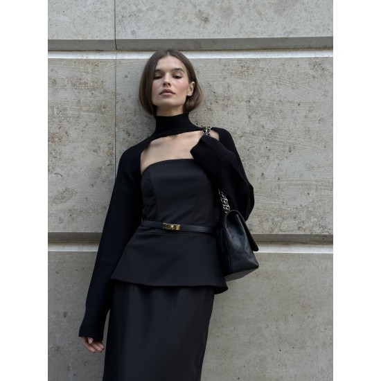 Трикотажные рукава черные