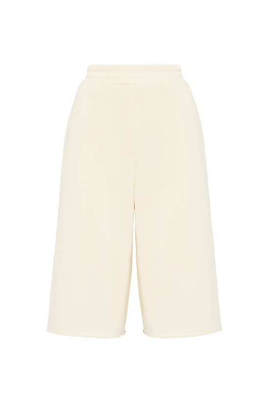 Бермуды женские из футера Экрю