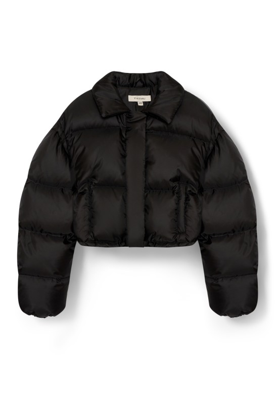 Пуховик короткий чёрный 