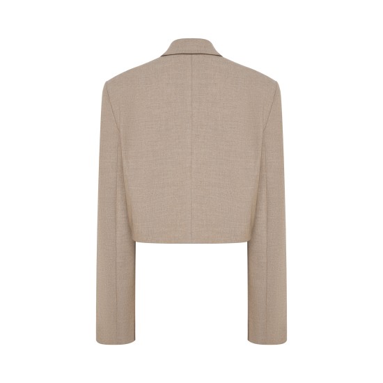 Жакет укороченный песочного цвета