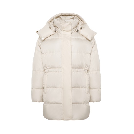 Пуховик удлиненный Латте