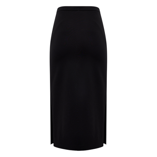 Трикотажная юбка миди из джерси с боковыми разрезами