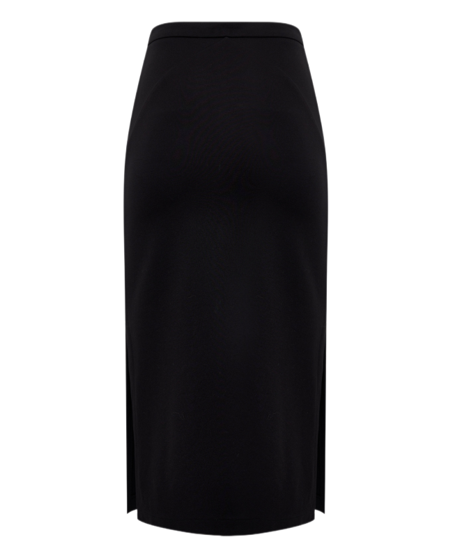 Трикотажная юбка миди из джерси с боковыми разрезами