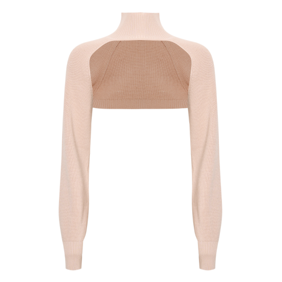 Трикотажные рукава бежевые