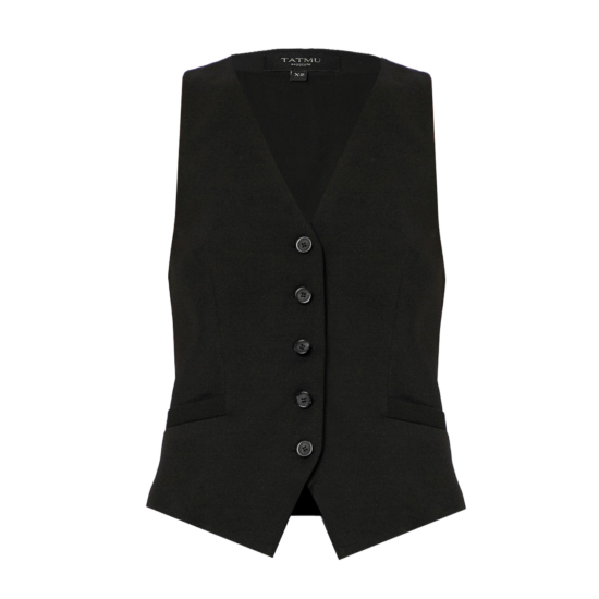 Женский классический жилет на пуговицах Черный