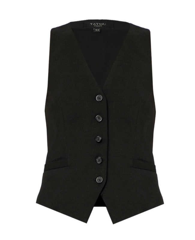 Женский классический жилет на пуговицах Черный