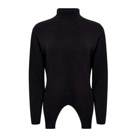 Свитер из мериноса Черный