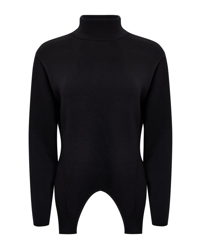 Свитер из мериноса Черный