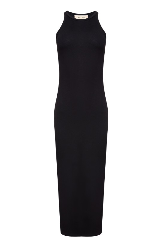 Платье-майка в черном цвете