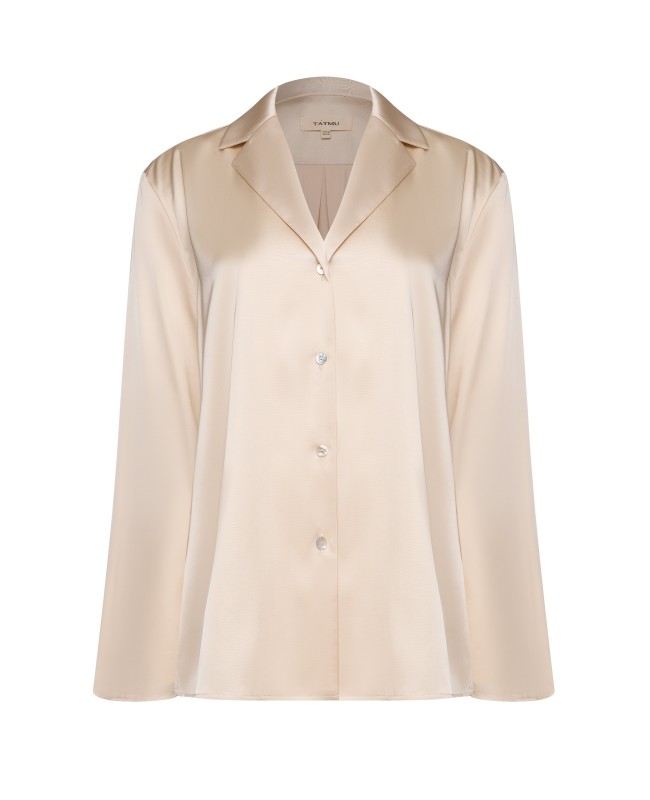 Женская рубашка оверсайз экрю