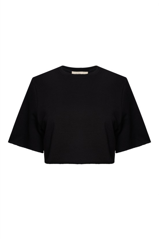 Топ с коротким рукавом Черный