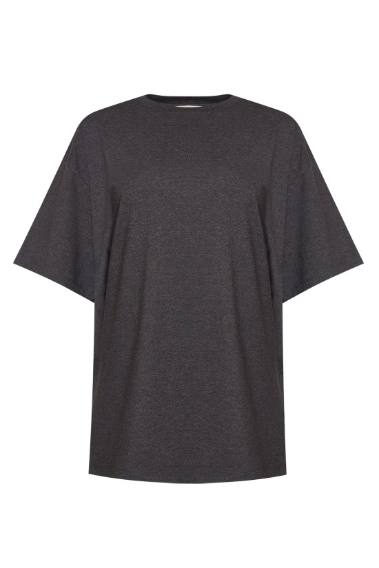 Футболка  женская Овер в цвете антрацит 