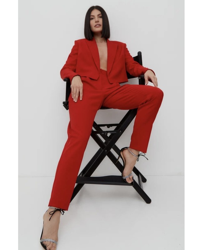 Жакет  женский укороченный Красный