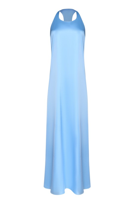 Платье сарафан миди Голубой