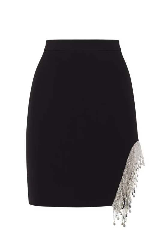 Юбка мини  с декором сбоку 