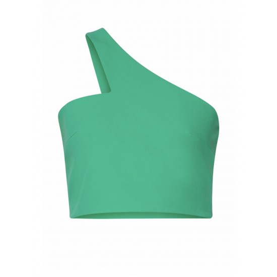 Топ на одно плечо в зеленом цвете