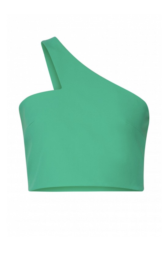 Топ на одно плечо в зеленом цвете