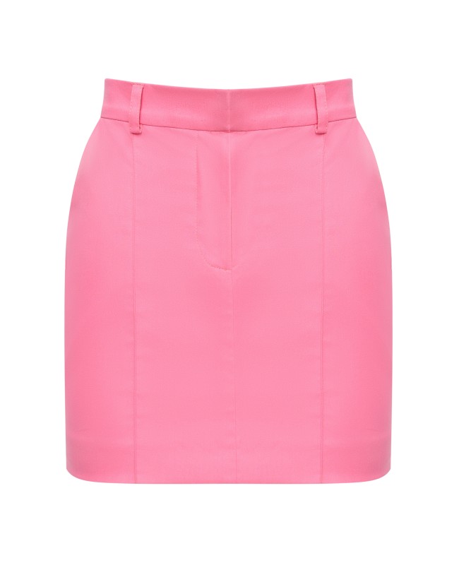 Юбка мини на молнии розовая