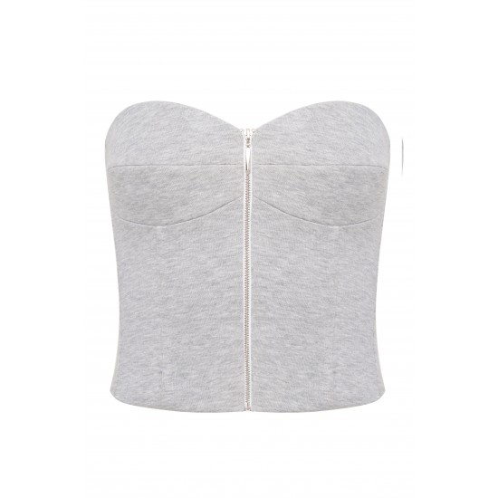 Корсет из футера цвет Меланж