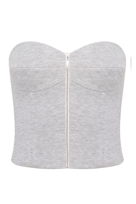Корсет из футера цвет Меланж