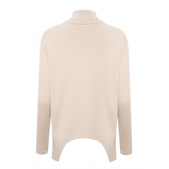 Свитер из мериноса в оттенке речной жемчуг