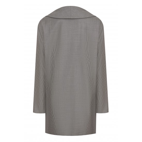 Жакет двубортный  из костюмной ткани гусиная лапка