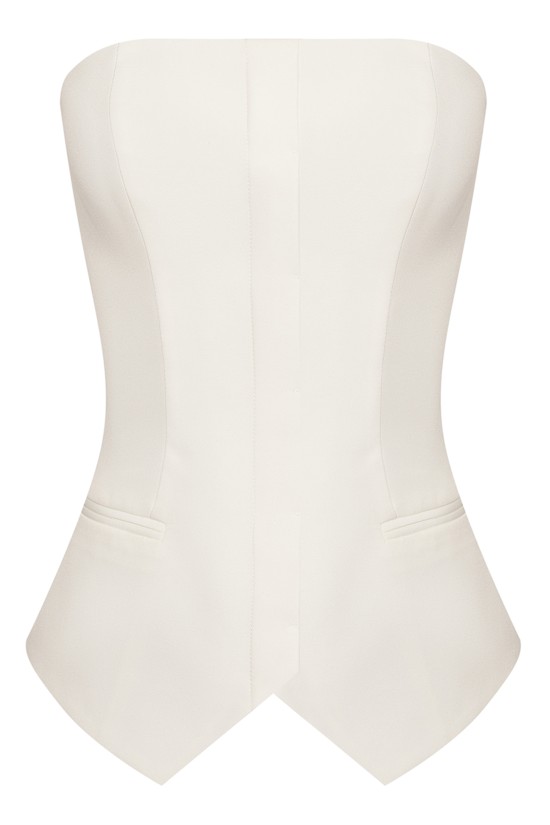 Корсет планка молочный из костюмной ткани