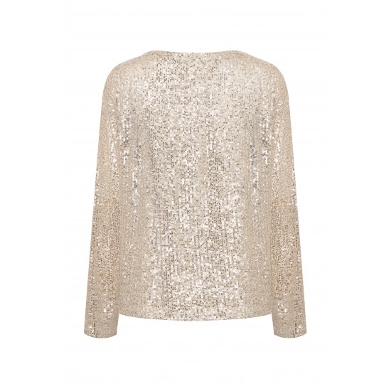 Лонгслив из серебряной пайетки