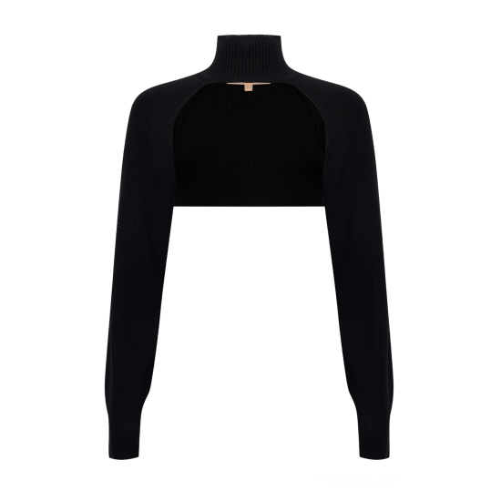 Трикотажные рукава черные