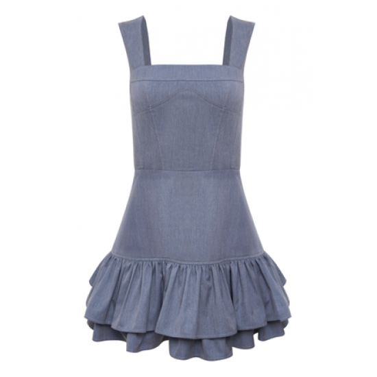 Сарафан  на широких бретелях Синий