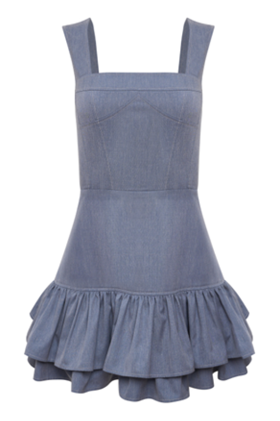 Сарафан  на широких бретелях Синий