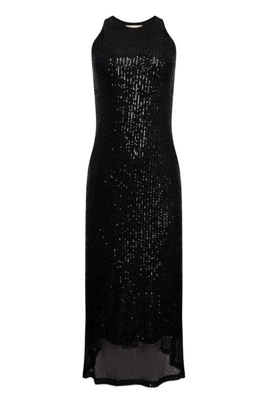 Платье майка миди из пайетки Черный